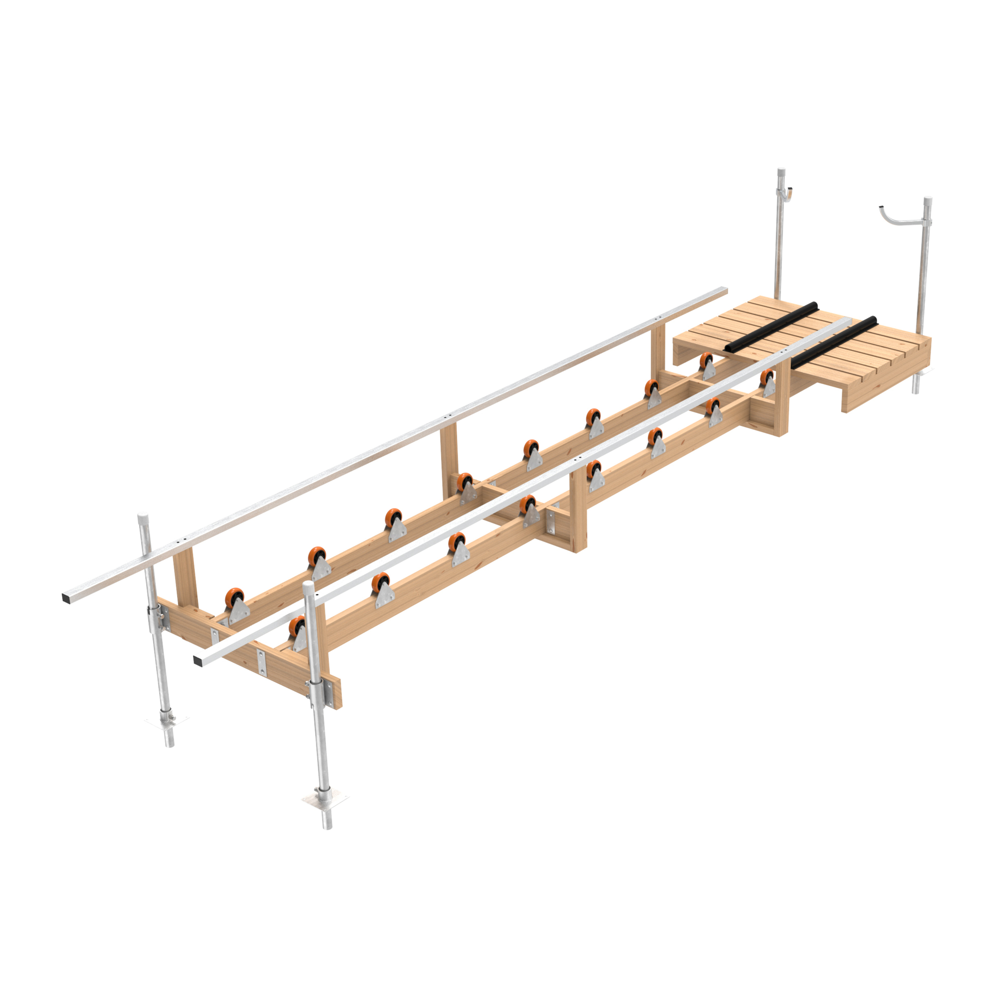 Multinautic, Kayak/Canoe Rolling Launching Ramp Kit, Length 192 in, Width 48 in, Model# 19290